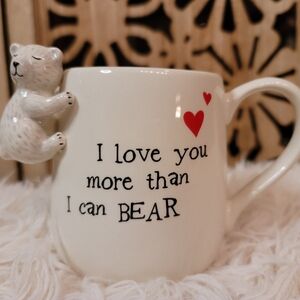Charming Bear Mug with Heart Accents